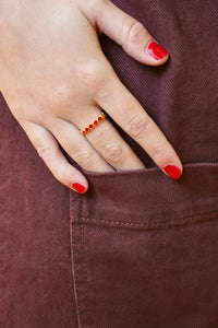 Tiny Red Flowers - Ring