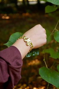 Small & Big Flowers Bangle - Bracelet