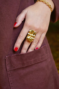 Creased Rectangular - Ring