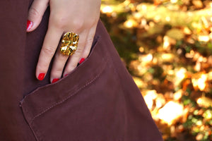 Creased Rectangular - Ring