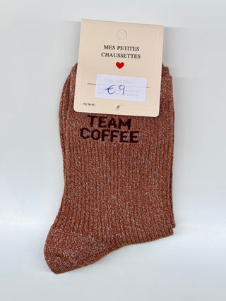 Brown Team Coffee Glitter - Socks