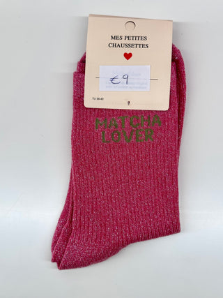 Pink Matcha Lover Glitter - Socks