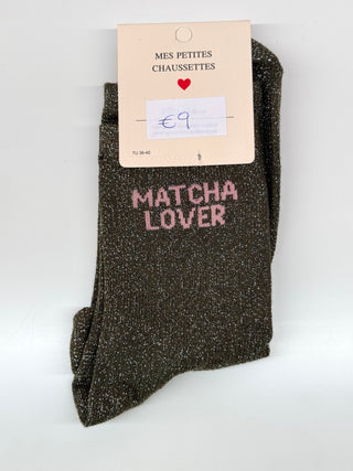 Kaki Matcha Lover Glitter - Socks