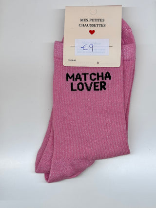Light Pink Matcha Lover Glitter - Socks