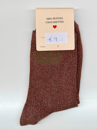 Brown Matcha Lover Glitter - Socks