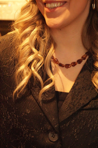 Brown Pearls & Golden Detail - Necklace