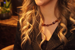 Brown Pearls & Golden Detail - Necklace