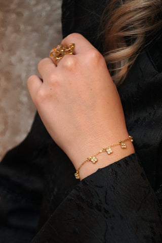 Multi Diamond Clovers - Bracelet