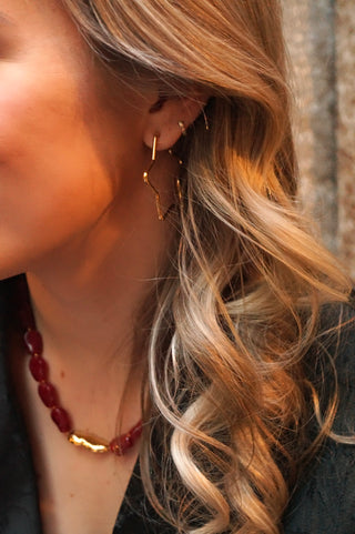 Starry Open Hoops - Earrings