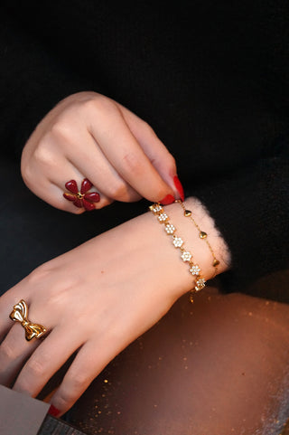 Sparkle Diamond Flowers - Bracelet