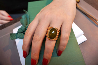 Dark Green Pearl - Ring