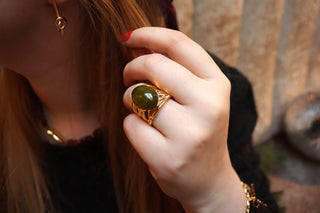 Dark Green Pearl - Ring