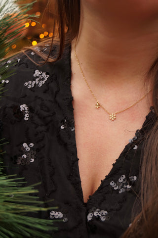 Double Snowflake - Necklace