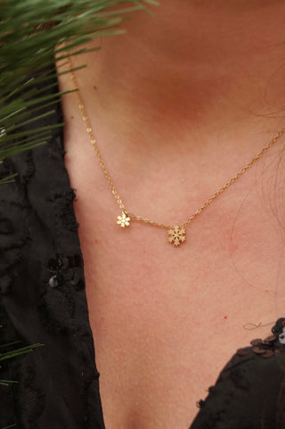 Double Snowflake - Necklace