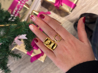 Wavy Rectangular - Ring