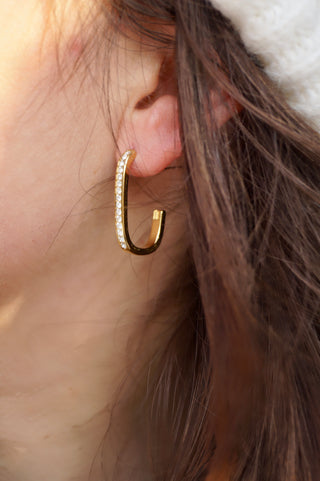 Cool Diamond Rectangular Hoops - Earrings