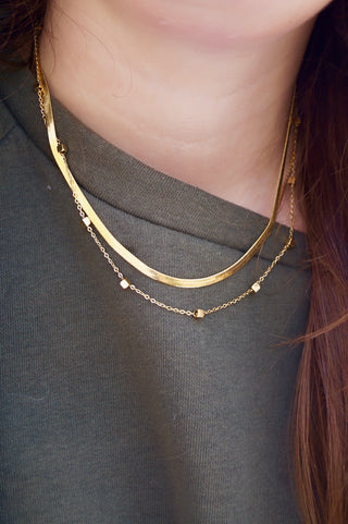 2 in 1 Cubes & Chain - Necklace