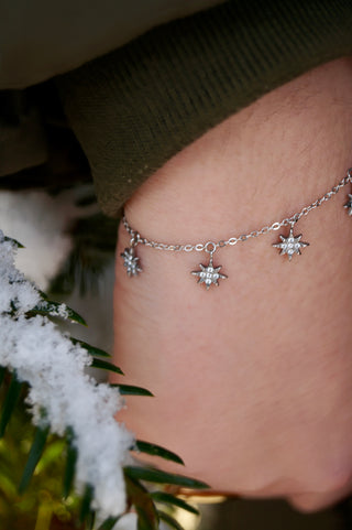 Silver Diamond Stars - Bracelet