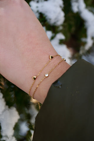 Multi Hearts & Diamond (2-in-1) - Bracelet