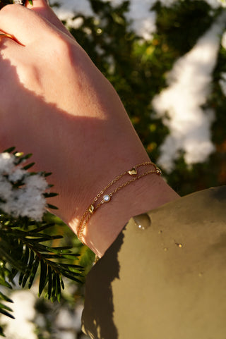 Multi Hearts & Diamond (2-in-1) - Bracelet