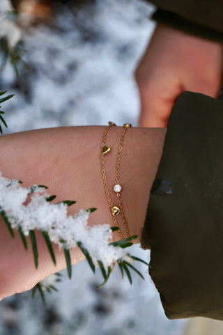 Multi Hearts & Diamond (2-in-1) - Bracelet