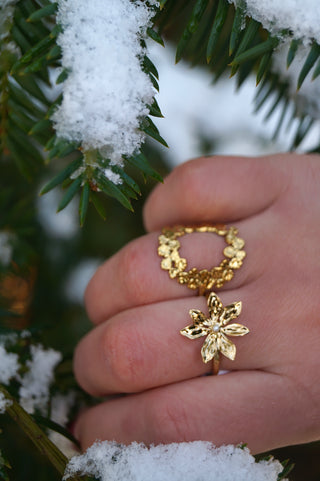 Pearly Core Flower - Ring