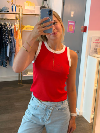 Red & White Liv - Top