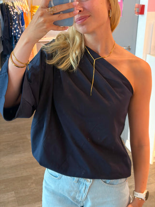 Dark Blue Off Shoulder - T-shirt