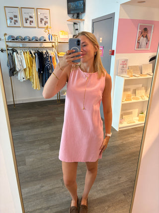 Pink Jeans Open Back - Dress
