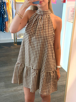 Brown Vichy - Dress