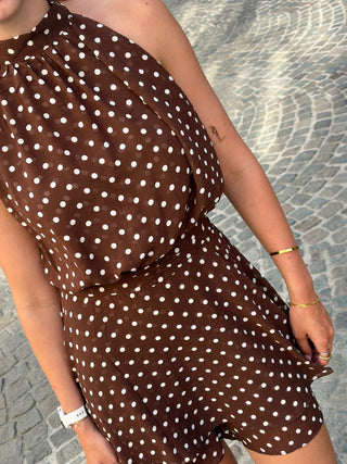 Brown Polkadots - Playsuit