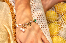 Load image into Gallery viewer, White Cord Big Cherry Charms - Bracelet

