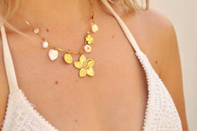 Load image into Gallery viewer, White Flower Pearl Charms Fine Chain - Necklace
