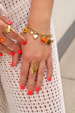 Load image into Gallery viewer, Orange Fruity Flower Charms - Bracelet
