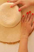 Load image into Gallery viewer, Diamond Sun &amp; Clover Hand Chain - Bracelet
