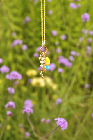 Yellow Cord Fish Sea Charms - Necklace