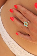 Load image into Gallery viewer, Blue Flower - Ring
