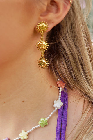 Triple Smiley Sunnies - Earrings