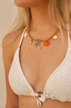 Load image into Gallery viewer, Palmtree Orange Crab Charms - Necklace
