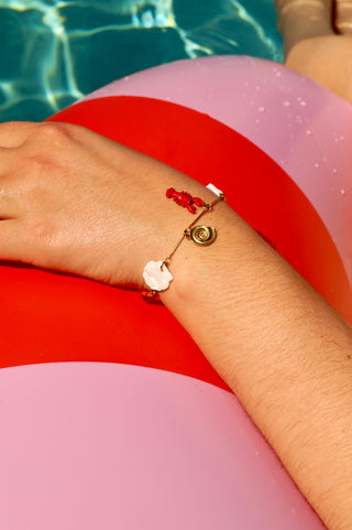 Red Mini Lobster & Crab Charms - Bracelet