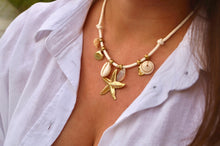 Load image into Gallery viewer, White Seashells Cord - Necklace
