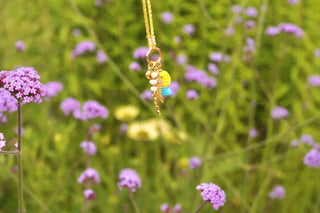 Yellow Cord Fish Sea Charms - Necklace
