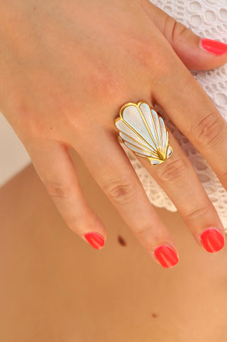 Blue Ariëlle Shell - Ring