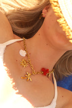 Load image into Gallery viewer, Palmtree Red Lobster Charms - Necklace
