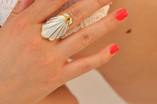 Blue Ariëlle Shell - Ring