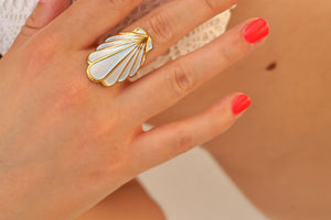 Blue Ariëlle Shell - Ring