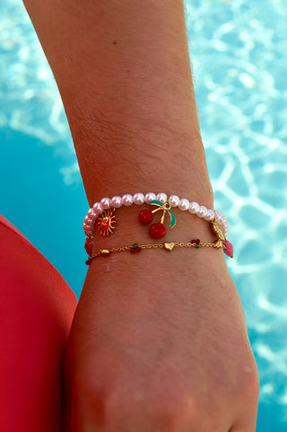 Multi Cherry Hearts - Bracelet