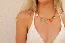Load image into Gallery viewer, Palmtree Orange Crab Charms - Necklace
