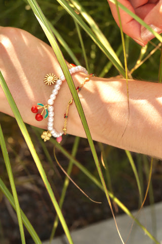 Multi Cherry Hearts - Bracelet