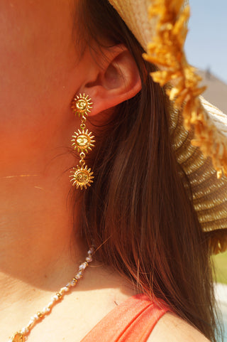 Triple Smiley Sunnies - Earrings